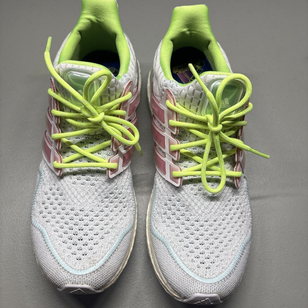 Adidas Ultra Boost 1.0 Cloud 8.5 White Bliss Pink Lucid Lemon Running Sneakers